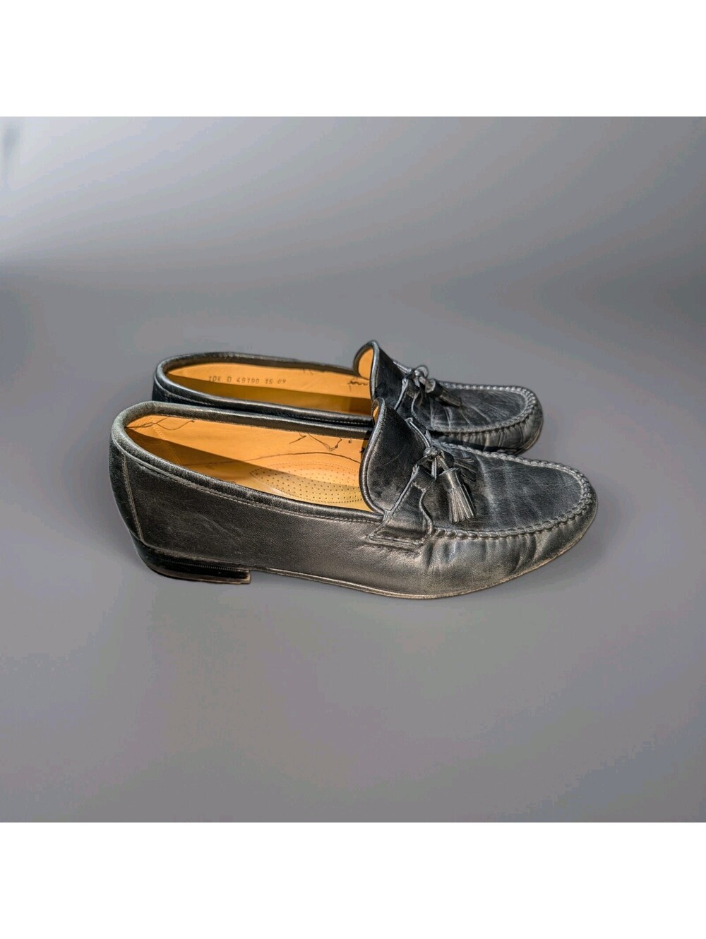 Allen Edmonds Urbino Black Italian Tassel Loafer Shoes 10.5 D